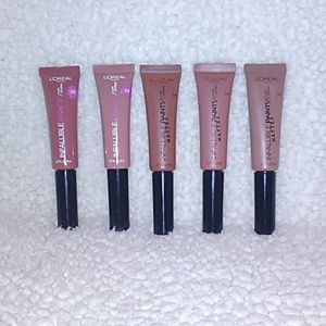 Lot of 5 l'Oreal Infallible lip paints